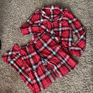Victoria Secret PJ’s Red Plaid Set Women’s Size XS